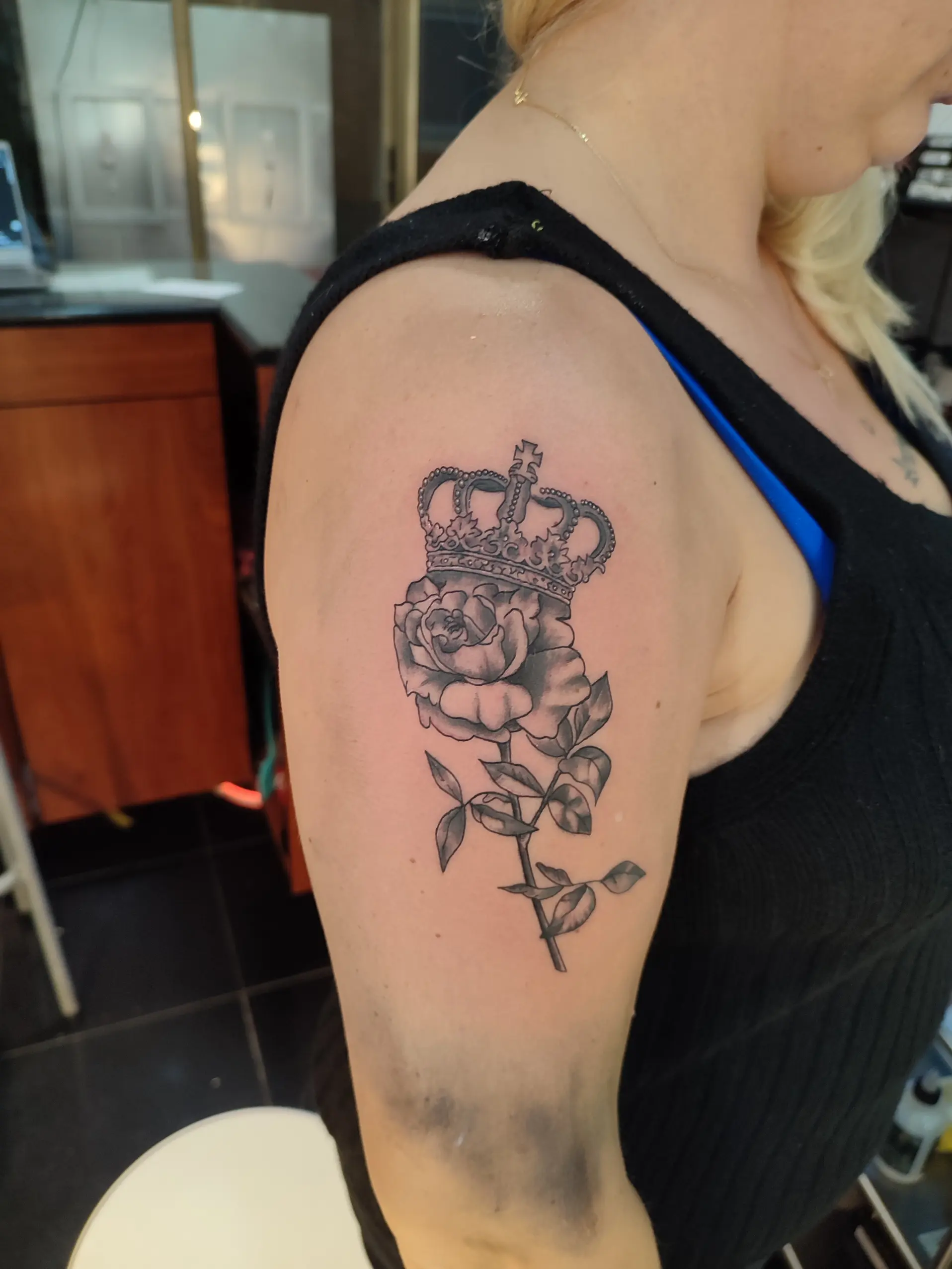 Subtle fine line tattoo, Midnight Thunder Novalja