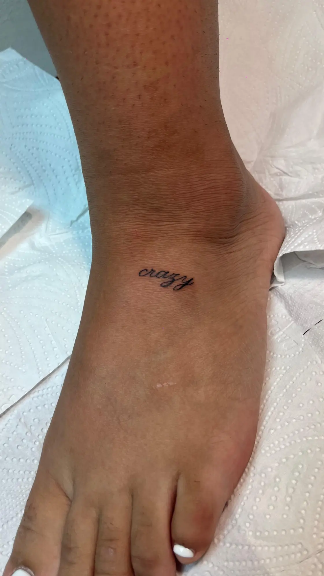 Delicate fine line tattoo done at Midnight Thunder Poreč