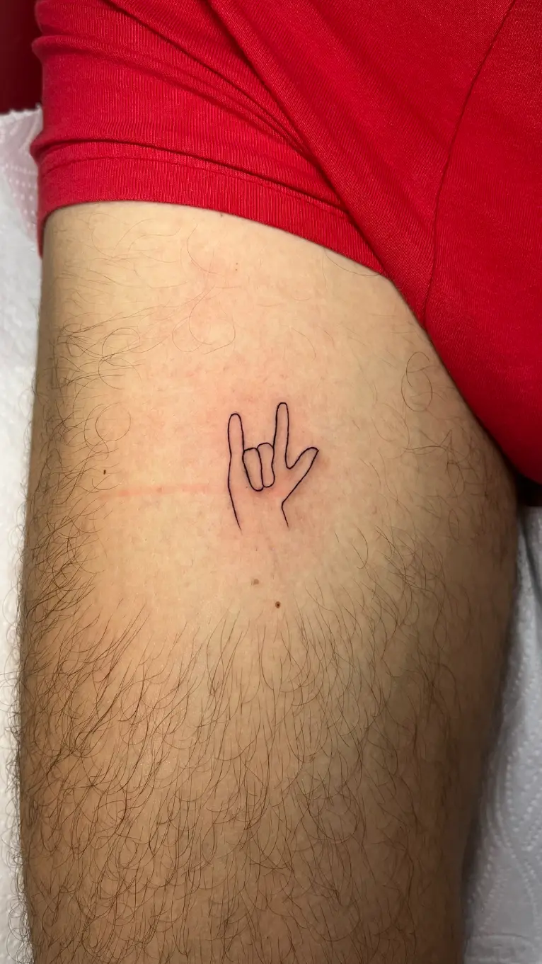 Minimalist tattoo, Midnight Thunder Rovinj
