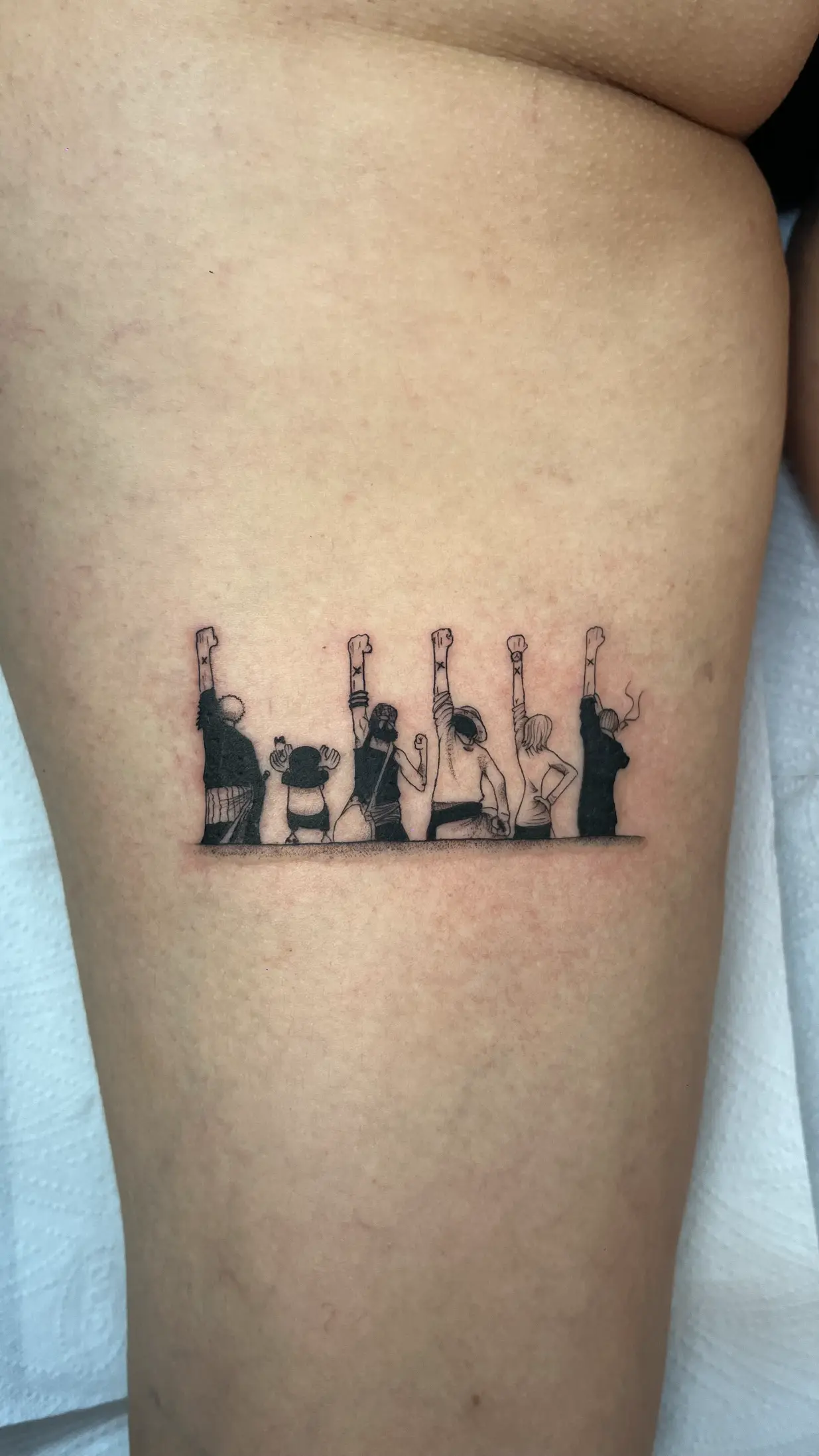Single needle tattoo design