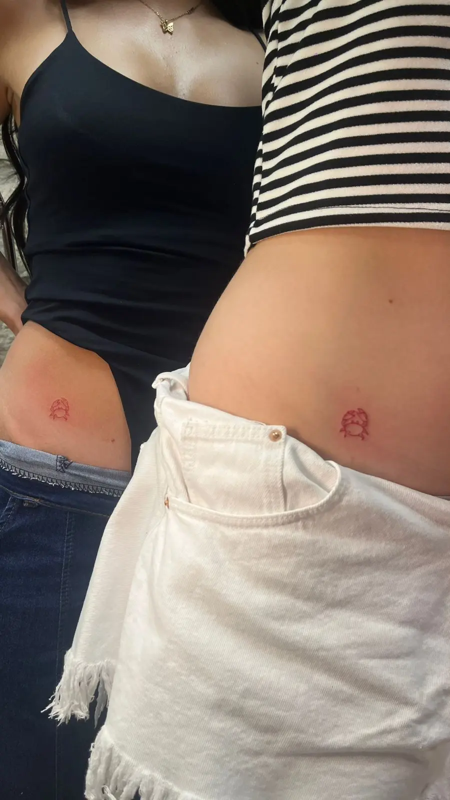 Flash tattoo design picked at Zrće Beach studio