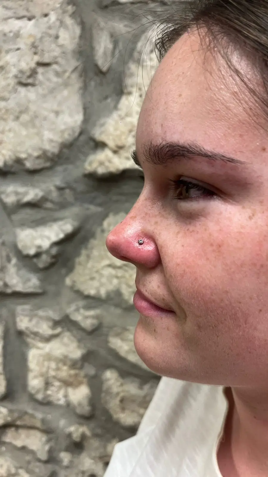 Piercing studio setup at Zrće Beach during summer season